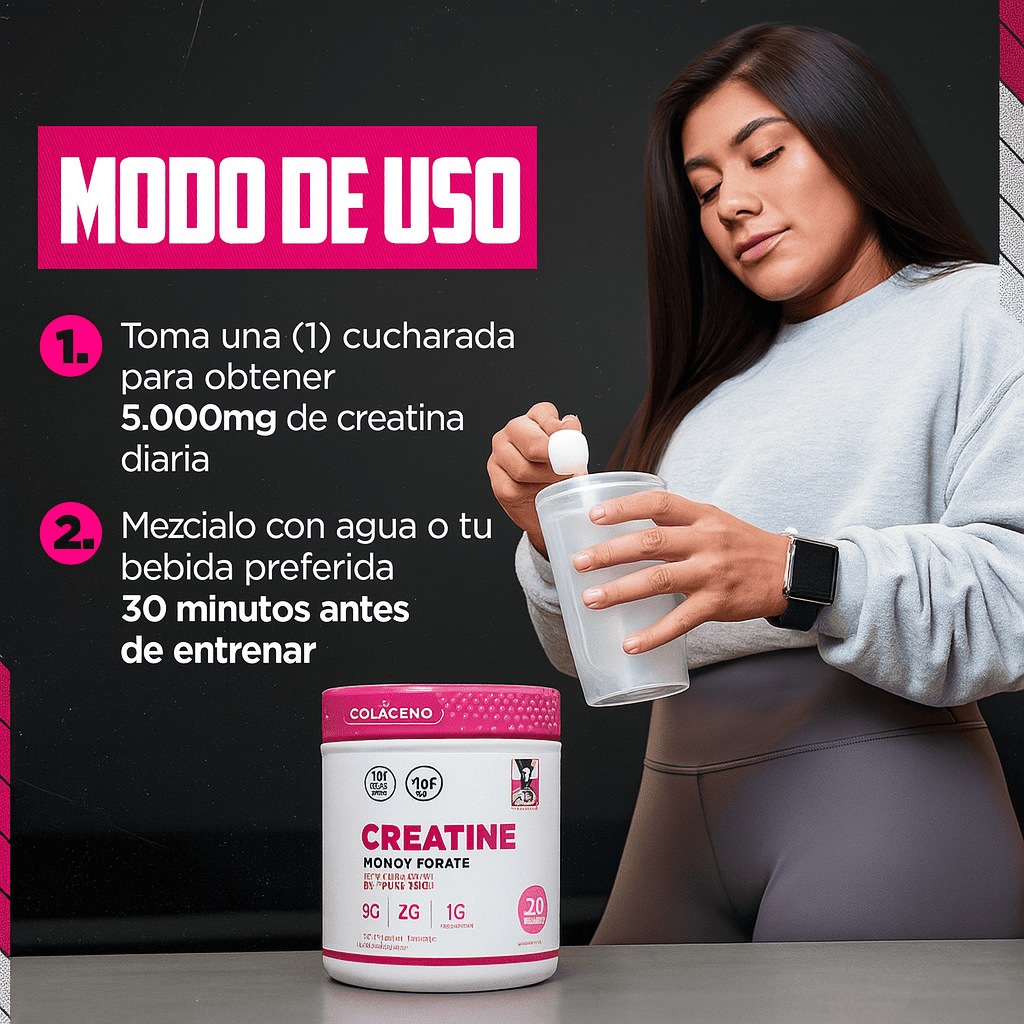 Creatina Monohidratada para Mujeres – Fuerza, recuperación y bienestar en cada scoop