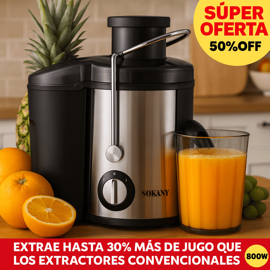 HealthyJuice Pro 800W™ – El extractor 3 en 1 que transforma tus mañanas