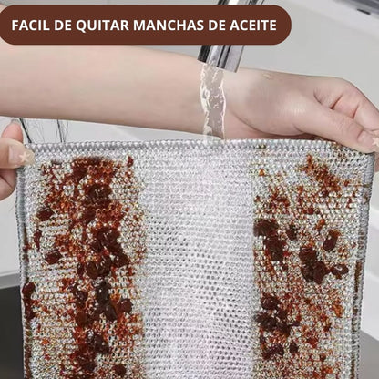 CleanPro - El paño metálico que limpia sin rayar tus ollas y dura mucho más