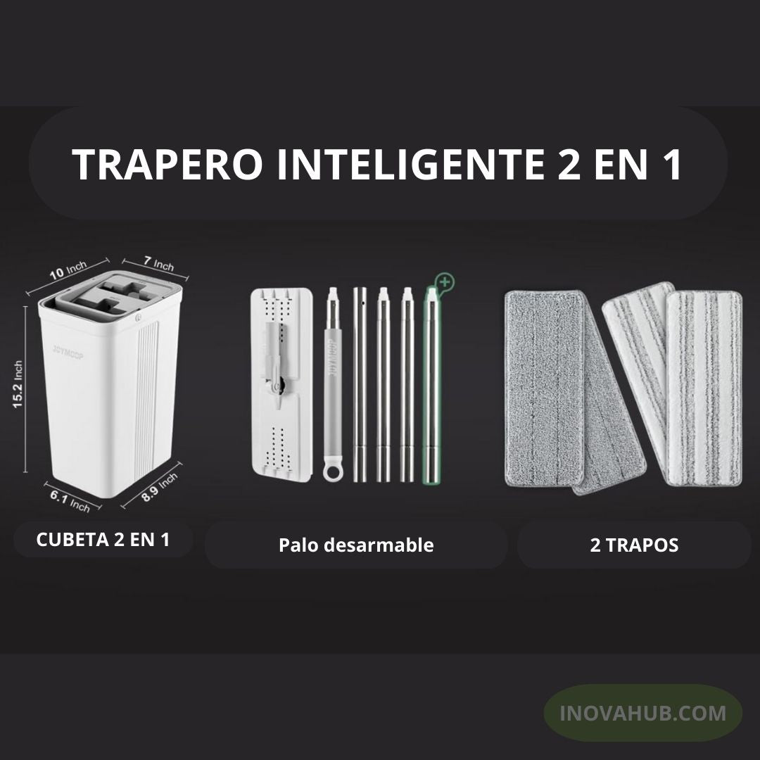 Trapeador Inteligente 2 en 1             ¡La solución definitiva para la limpieza de tu hogar!