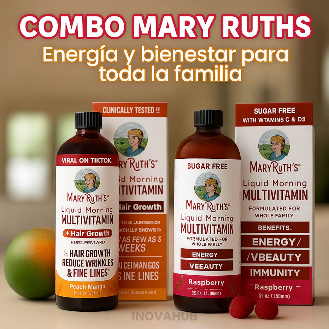 COMBO 2X1 TRATAMIENTO COMPLETO | Multivitamínico M Ruths+ Hair Growth