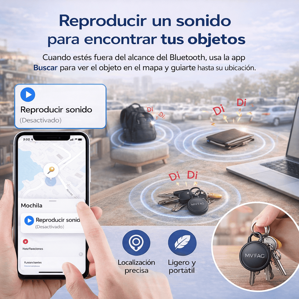 AirTag Localizador Inteligente — Encuentra tus cosas en segundos desde tu celular