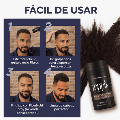 Kit Aplicador Toppik + Fijador y Peine – Cabello denso y natural al instante, sin cirugía ni esfuerzo