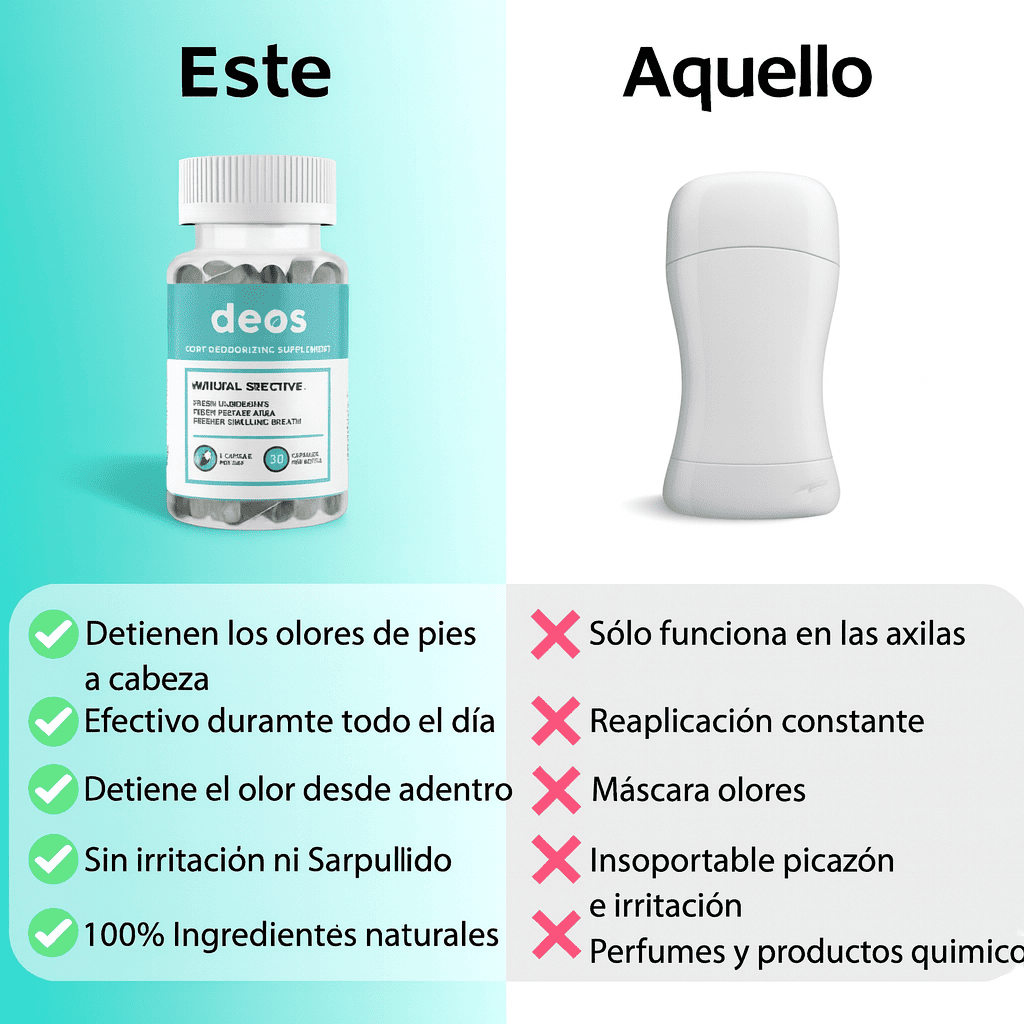 Deos™ : Frescura total desde adentro – adiós al mal olor natural