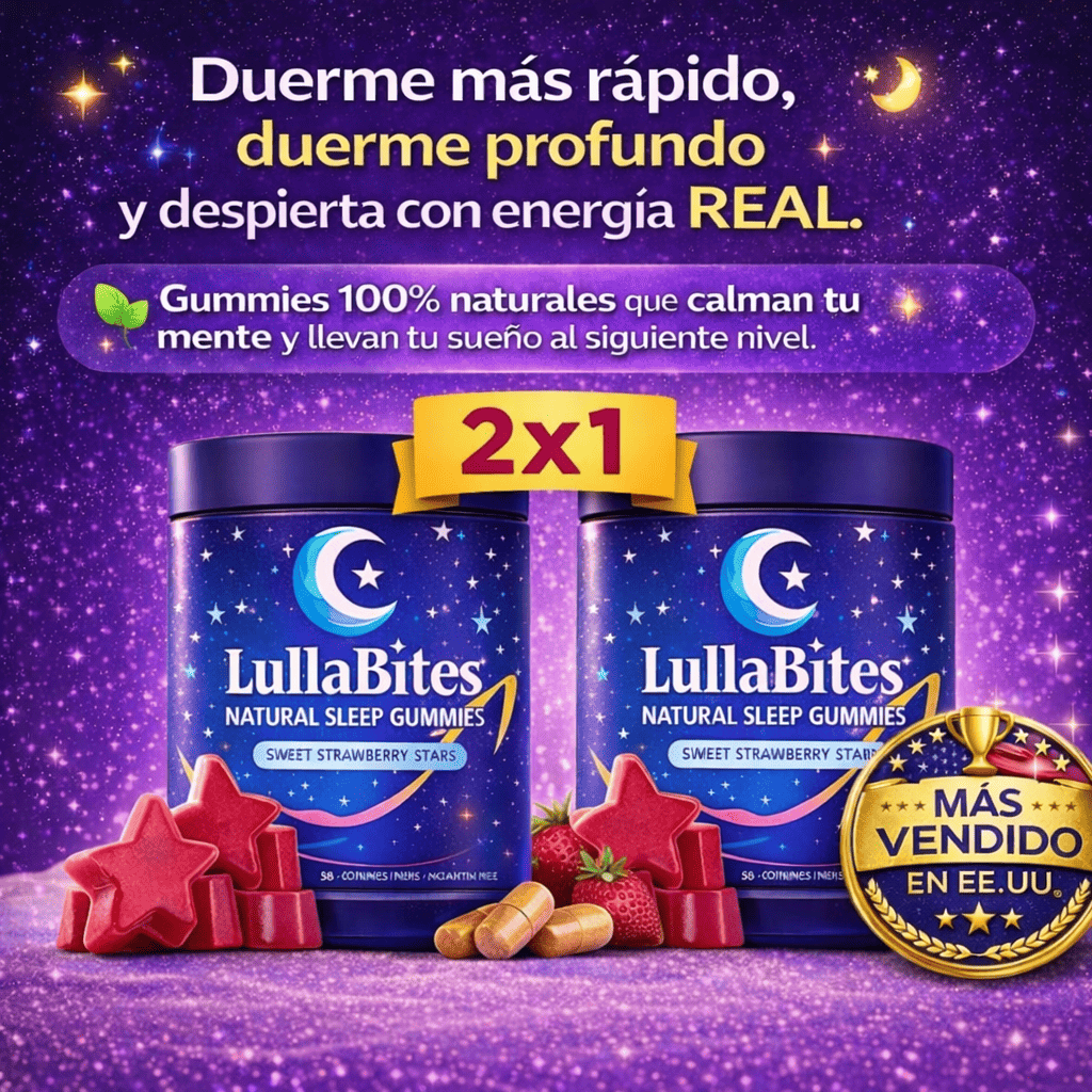 2x1 LullaBites: Gomitas naturales para dormir profundo