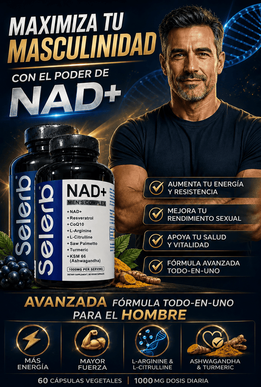 Selerb NAD+ Energía, Vitalidad y Rendimiento Masculino Desde el Nivel Celular